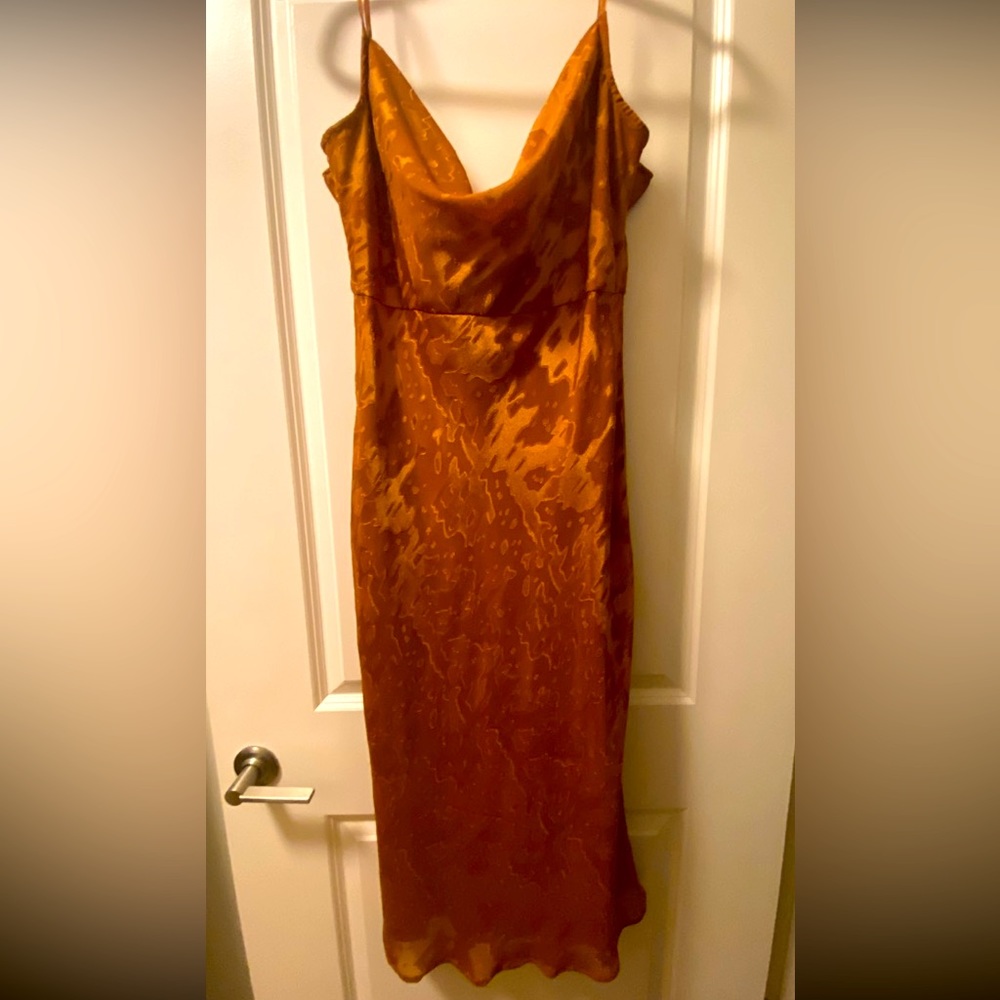 Hutch Anthropologie Cowl Neck Satin Dress, fancy event